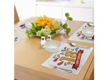 Abakuhaus 18° Compleanno Tovagliette, Stampa Digitale Multicolore Su Diciotto Anni Buon Compleanno Scritta Stampata, Tiscjdeco In Tessuto Resistente Al Lavaggio Per La Sala Da Pranzo E La Cucina, Multicolore