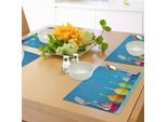 Tovagliette Abakuhaus Per Compleanni, Cupcake Dai Colori Dell'arcobaleno Con Candeline, Divertenti Dolci Fatti In Casa, Tiscjdeco In Tessuto Resistente Ai Colori Per La Sala Da Pranzo E La Cucina, Multicolore