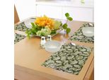 Tovagliette Abakuhaus Camo, Motivo Su Sfondo Verde - Design Naturale Bosco Selvaggio, Decorazione Da Tavola In Tessuto Resistente Al Lavaggio Per Sala Da Pranzo E Cucina, Verde Chiaro Verde Scuro Verde