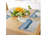 Tovagliette Da Viaggio Abakuhaus, Hotel Con Pietre Bianche, Isola Di Santorini, Grecia, Paesaggio Con Mare, Decorazioni Da Tavola In Tessuto Resistente Ai Colori Per La Sala Da Pranzo E La Cucina, Turchese E Bianco