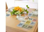 Abakuhaus Tovagliette Moderne, Animali Hipster Scimmia Cammello Gatto Leone Capra Tigre Uomo D'affari Occhiali Illustrazione, Tiscjdeco In Tessuto Resistente Al Colore Per La Sala Da Pranzo E La Cucina, Multicolore