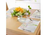 Tovagliette Abakuhaus, Fiore Di Tarassaco Primaverile Con Cuore, Romantico Disegno Di San Valentino Con Petali Colorati, Decorazione Da Tavola In Tessuto Resistente Al Lavaggio Per Sala Da Pranzo E Cucina, Multicolore