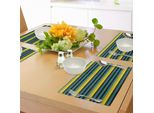Tovagliette Retrò Abakuhaus, Motivo Geometrico A Strisce Con Linee Colorate E Vivaci, Stampa Illustrativa Orizzontale, Decorazione Da Tavola In Tessuto Resistente Al Lavaggio Per La Sala Da Pranzo E La Cucina, Multicolore