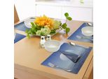 Abakuhaus Tovagliette Nautiche, Barca A Vela Al Tramonto Drammatico Cielo-Oceano Riflessi Ondulati Illustrazione Serena, Tiscjdeco In Tessuto Resistente Al Lavaggio Per La Sala Da Pranzo E La Cucina, Blu Violetto
