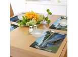 Abakuhaus Tovagliette Da Esterno, Fiume Waikato, Città Di Hamilton, Nuova Zelanda, Meta Turistica, Viaggio, Punto Di Riferimento, Tiscjdeco In Tessuto Resistente Ai Colori Per La Sala Da Pranzo E La Cucina, Blu Grigio Verde