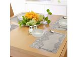 Tovagliette Abakuhaus Color Tortora, Bordi In Pizzo Con Dettagli Arabeschi. Delicata E Complessa Stampa Retrò, Tovaglietta Decorativa In Tessuto Resistente Ai Colori Per La Sala Da Pranzo E La Cucina, Color Tortora.