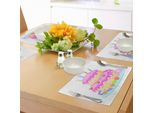 Tovagliette Per Feste Di Compleanno Per Bambini Abakuhaus, Torta Di Compleanno Dai Colori Pastello Con Candeline E Dolci, Immagine Celebrativa, Decorazioni Per Tavola In Tessuto Resistente Ai Colori Per La Sala Da Pranzo E La Cucina, Rosa Chiaro