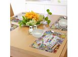Tovagliette Abakuhaus Per Compleanni, Biglietti Di Auguri Ispirati A Disegni Colorati In Stile Cartone Animato, Tema Festivo, Decorazioni Da Tavola In Tessuto Resistente Ai Colori Per La Sala Da Pranzo E La Cucina, Multicolore