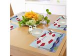 Abakuhaus Ahoi è Una Tovaglietta Per Bambini, Biglietto Di Annuncio Ispirato Al Tema Marittimo Con Divertenti Animali Marini, Decorazione Da Tavola In Tessuto Resistente Ai Colori Per La Sala Da Pranzo E La Cucina, Multicolore.