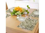Tovagliette Abakuhaus Camo, Motivo Mimetico Vintage, Tema Classico Della Sopravvivenza Nella Giungla, Decorazioni Per La Tavola In Tessuto Resistente Al Lavaggio Per La Sala Da Pranzo E La Cucina, Verde Chiaro, Verde Militare, Crema.