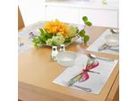 Tovagliette Abakuhaus Libelle, Vivid Spring Time Ispirato A Motte Abstract Grunge Acquerello Design, Tiscjdeco In Tessuto Resistente Al Lavaggio Per La Sala Da Pranzo E La Cucina, Rosa Verde E Blu
