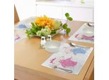 Abakuhaus Tovagliette Che Rivelano Il Sesso Del Bambino, Simpatici Bambini E Bambine Con Gemelli Con Coniglietto E Ciuccio, Decorazioni Da Tavola In Tessuto Resistente Al Lavaggio Per La Sala Da Pranzo E La Cucina, Azzurro, Pesca E Rosa.