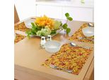 Abakuhaus Tovagliette Autunnali, Quercia Ombrosa E Acero Autunnali Su Sfondo Sfumato Con Foglie Stagionali, Stampa Digitale Su Tessuto Lavabile, Decorazione Da Tavola Per La Cucina, Marrone E Giallo Calendula