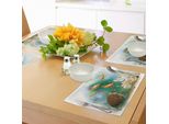 Tovagliette Abakuhaus Tartaruga, Illustrazioni Artistiche Della Vita Oceanica, Acquario, Animali Tropicali, Pesci Rossi E Conchiglie, Tiscjdeco In Tessuto Resistente Al Lavaggio Per La Sala Da Pranzo E La Cucina, Multicolore