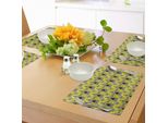 Abakuhaus Tovagliette Grigie E Gialle, Motivo Floreale Paisley Etnico Orientale Con Edera E Volute, Tiscjdeco In Tessuto Resistente Al Lavaggio Per Sala Da Pranzo E Cucina, Grigio Antracite, Bianco E Nero