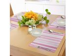 Abakuhaus Tovagliette Rosa Pallido, Strisce Verticali Astratte, Nastri Colorati, Linee Geometriche Artistiche, Decorazioni Da Tavola In Tessuto Resistente Al Lavaggio Per La Sala Da Pranzo E La Cucina, Rosa Chiaro E Bianco