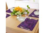 Tovagliette Abakuhaus Indigo, Forme Geometriche Astratte Ispirate Al Vetro Rotto, Tiscjdeco In Tessuto Resistente Al Lavaggio Per La Sala Da Pranzo E La Cucina, Melanzana Bordeaux Viola Lilla