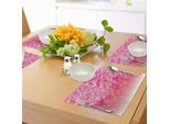 Abakuhaus Tovagliette Rosa Pallido, Ciliegio In Fiore, Vibrante Immagine Della Bellezza Primaverile In Giappone, Tiscjdeco In Tessuto Resistente Al Lavaggio Per Sala Da Pranzo E Cucina, Rosa Chiaro