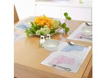 Abakuhaus Tovagliette Che Rivelano Il Sesso, Impronte Di Bambini E Icone A Forma Di Cuore Con Fiori, Stelle E Sorprese, Tiscjdeco In Tessuto Resistente Al Lavaggio Per La Sala Da Pranzo E La Cucina, Azzurro E Rosa
