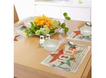Abakuhaus 100° Compleanno Tovagliette, Compleanno Nelle Lingue Del Mondo Su Sfondo Astratto, Decorazioni Da Tavola In Tessuto Resistente Ai Colori Per La Sala Da Pranzo E La Cucina, Verde Chiaro E Rosso Cinabro