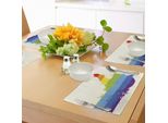 Abakuhaus Tovagliette Stolz, Arcobaleno Grunge Con Pollice In Su, Illustrazione Artistica, Approvazione, Accettazione, Gesto, Stampa, Tiscjdeco In Tessuto Resistente Al Colore Per Sala Da Pranzo E Cucina, Multicolore