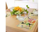 Tovagliette Abakuhaus Per Compleanni, Bella Ragazza E Torta Di Compleanno, Tavolo Pieno Di Farfalle Regalo, Decorazioni Da Tavola In Tessuto Resistente Al Lavaggio Per Sala Da Pranzo E Cucina, Multicolore