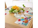 Tovagliette Abakuhaus Per Compleanni, Set Multicolore Slice Strawberry Pie Party Con Cappellini, Palloncini, Regali E Stelle, Decorazioni Da Tavola In Tessuto Resistente Ai Colori Per La Sala Da Pranzo E La Cucina, Multicolore