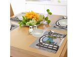 Tovagliette Da Spiaggia Abakuhaus, Vista Mare Dalla Stagione Estiva Design Italiano In Giardino Immagine, Tiscjdeco In Tessuto Resistente Al Lavaggio Per La Sala Da Pranzo E La Cucina, Azzurro, Bianco E Marrone