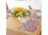 Tovagliette Abakuhaus Con Teschi Di Zucchero, Grazioso Motivo Colorato Con Teschi, Cuori E Fiori A Tema Carnevalesco, Decorazioni Da Tavola In Tessuto Resistente Ai Colori Per La Sala Da Pranzo E La Cucina, Multicolore