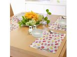 Tovagliette Abakuhaus Eis, Numeri Acquerellati Raffiguranti Gelati Con Coni In Tonalità Pastello, Grafica Con Pennellate, Tovagliette Decorative In Tessuto Resistente Ai Colori Per La Sala Da Pranzo E La Cucina, Multicolore
