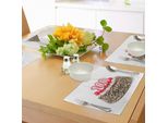 Abakuhaus 100° Compleanno Tovagliette, Foto Della Torta Con Candeline E Decorazioni Spray, Decorazioni Da Tavola In Tessuto Resistente Ai Colori Per La Sala Da Pranzo E La Cucina, Multicolore