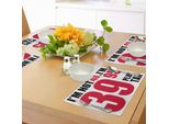 Abakuhaus 40° Compleanno Tovagliette, Slogan Divertente Per Il Quarantesimo Compleanno In Stile Pittogramma Umoristico, Tiscjdeco In Tessuto Resistente Al Lavaggio Per La Sala Da Pranzo E La Cucina, Rosa Bianco Nero