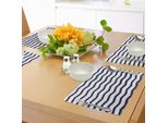 Tovagliette Abakuhaus Marine, Motivo Twisty Chevron In Stile Marino, Tonalità Oceano, Vita Marina, Casetta, Disegno Di Casa, Tiscjdeco In Tessuto Resistente Al Lavaggio Per Sala Da Pranzo E Cucina, Indaco Bianco