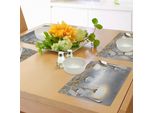 Abakuhaus Tovagliette Industriali, Stile Steampunk, Composizione Antica In Ottone, Con Stampa Circolare, Tiscjdeco In Tessuto Resistente Al Lavaggio Per La Sala Da Pranzo E La Cucina, Giallo Bianco Grigio