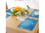 Tovagliette Fitness Abakuhaus, Motivazione Esercizio Regolare Tema Fitness Parole Sfondo A Quadri Tipografia, Tiscjdeco In Tessuto Resistente Al Lavaggio Per La Sala Da Pranzo E La Cucina, Azzurro Bianco