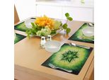 Tovagliette Abakuhaus Lotus, Immagine Digitale Psichedelica Con Mandala Floreale Etnico, Meditativo E Mistico, Tovaglietta Decorativa In Tessuto Resistente Ai Colori Per La Sala Da Pranzo E La Cucina, Verde Lime Verde Smeraldo
