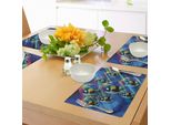Abakuhaus Tovagliette Anni '70, Palline Da Discoteca Colorate E Vivaci In Stile Abstract Con Tema Discoteca, Tovagliette Decorative In Tessuto Resistente Ai Colori Per La Sala Da Pranzo E La Cucina, Multicolore