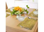 Tovagliette Abakuhaus Mandala, Fiori Romantici, Numeri Rotondi, Cuori, Citazioni D'amore, San Valentino, Stile Doodle, Tiscjdeco In Tessuto Resistente Al Lavaggio Per Sala Da Pranzo E Cucina, Giallo