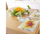 Tovagliette Abakuhaus A Forma Di Stella Marina, Vivaci Animali Tropicali Colorati E Artistiche Bolle In Una Scena Tranquilla, Decorazioni Da Tavola In Tessuto Resistente Ai Colori Per La Sala Da Pranzo E La Cucina, Rosa Fucsia E Giallo.
