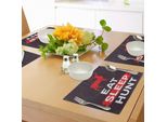 Tovagliette Da Caccia Abakuhaus, Mangia Dormi Caccia Citazione Ispiratrice Grunge Retro Silhouette Di Cervo Corna, Tiscjdeco In Tessuto Resistente Al Lavaggio Per La Sala Da Pranzo E La Cucina, Melanzana Scarlatto Bianco