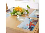 Tovagliette Abakuhaus Con Motivo A Stella Marina, Grafica Foaming Ocean Waves Con Capesante, Stelle Marine E Ciottoli Bubbles, Decorazioni Da Tavola In Tessuto Resistente Al Lavaggio Per La Sala Da Pranzo E La Cucina, Multicolore
