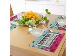 Abakuhaus Tovagliette Con Citazioni, Inserisci La Frase Desiderata Nella Cornice - Autumn Leaves Retro, Non Mollare Mai, Tiscjdeco In Tessuto Resistente Al Lavaggio Per La Sala Da Pranzo E La Cucina, Magenta Marrone Acquamarina