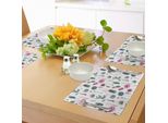 Abakuhaus Tovagliette Cactus, Motivi Botanici Vintage, Frecce, Piume, Ramoscelli Succulenti, Hawaii, Primavera Tropicale, Tiscjdeco In Tessuto Resistente Al Lavaggio Per Sala Da Pranzo E Cucina, Multicolore