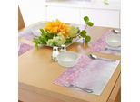 Abakuhaus Tovagliette Rosa Pallido, Rami Di Sakura Con Fiorellini In Fiore, Giardino, Natura, Ispirazione Estiva, Arte, Decorazioni Da Tavola In Tessuto Resistente Al Lavaggio Per La Sala Da Pranzo E La Cucina, Rosa Chiaro E Bianco