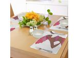 Abakuhaus Tovagliette Africane, Bella Donna Zulu Con Vestito Sexy Fasciato E Collane, Decorazioni Da Tavola In Tessuto Resistente Al Lavaggio Per La Sala Da Pranzo E La Cucina, Corallo Scuro Cioccolato Viola