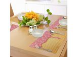 Tovagliette Abakuhaus Eis, Motivo A Nido D'ape Con Stampa Ciliegia Su Yummy Summer Dessert Cute, Decorazioni Per Tavola In Tessuto Resistente Al Lavaggio Per Sala Da Pranzo E Cucina, Senape Rosso Corallo