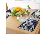 Abakuhaus Tovagliette Shabby Chic, Fiori Classici Petali Di Fiori In Motivo Patchwork Con Effetti Gotici E Arabeschi, Tiscjdeco In Tessuto Resistente Al Lavaggio Per La Sala Da Pranzo E La Cucina, Multicolore