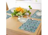 Tovagliette Abakuhaus A Forma Di Stella Marina, Motivo Ispirato Allo Stile Patchwork Marinaro Con Stampa Di Stelle Marine E Conchiglie, Decorazione Da Tavola In Tessuto Resistente Al Lavaggio Per La Sala Da Pranzo E La Cucina, Multicolore