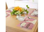 Abakuhaus Tovagliette Per Addio Al Nubilato, Abito Da Sposa Con Fiori E Sfondo Con Motivo A Volute, Decorazioni Per Tavola In Tessuto Resistente Al Lavaggio Per Sala Da Pranzo E Cucina, Bianco, Marrone E Rosso Corallo