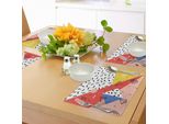 Abakuhaus Tovagliette Astratte, Figure Geometriche Moderne E Psichedeliche, Triangoli, Cubi, Cerchi, Rotelle, Punti, Stampa Artistica, Decorazioni Da Tavola In Tessuto Resistente Al Lavaggio Per La Sala Da Pranzo E La Cucina, Multicolore